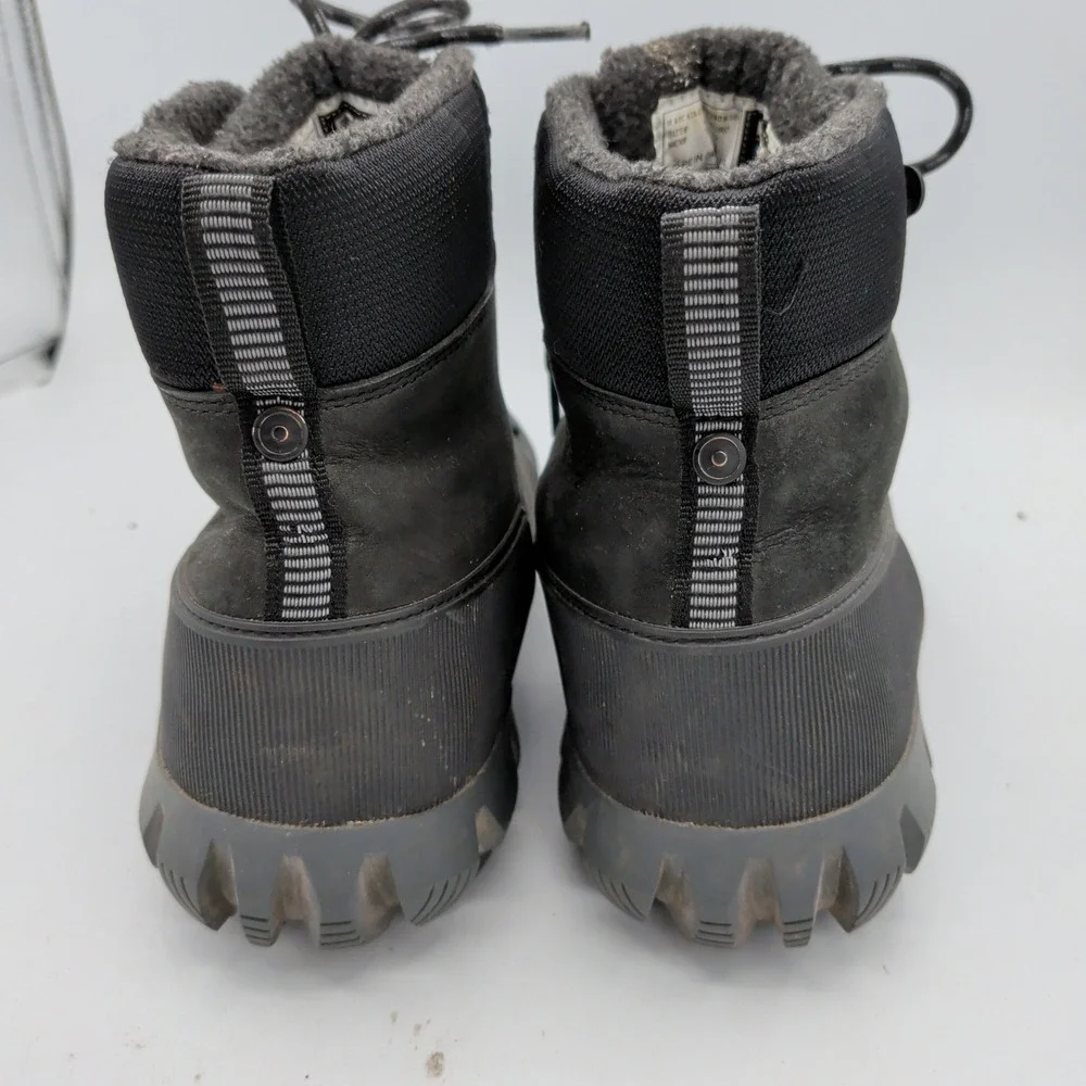Bogs Arcata LTR MD Mens‎ 10 Black Waterproof Leather Winter Snow Boots 72909-001